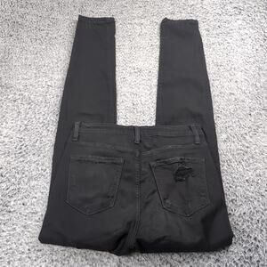 Flying Monkey Jeans Women 28 Black High Rise Skinny Fit Stretch Denim Distressed